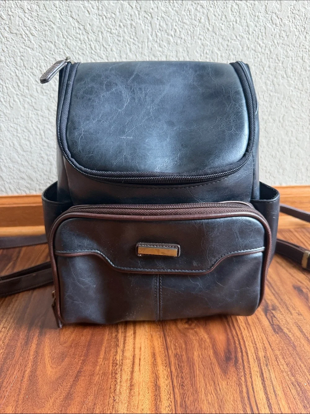 Men's Brown Leather Crossbody Backpack - Sleek Everyday Carry